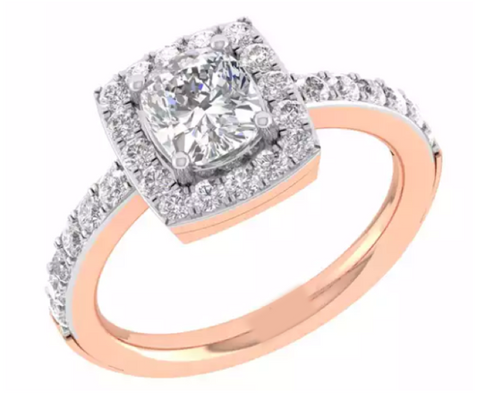 18K Gold Custom Design Hot Selling Unique Diamond Solitaire Ring Diamond Wedding Ring