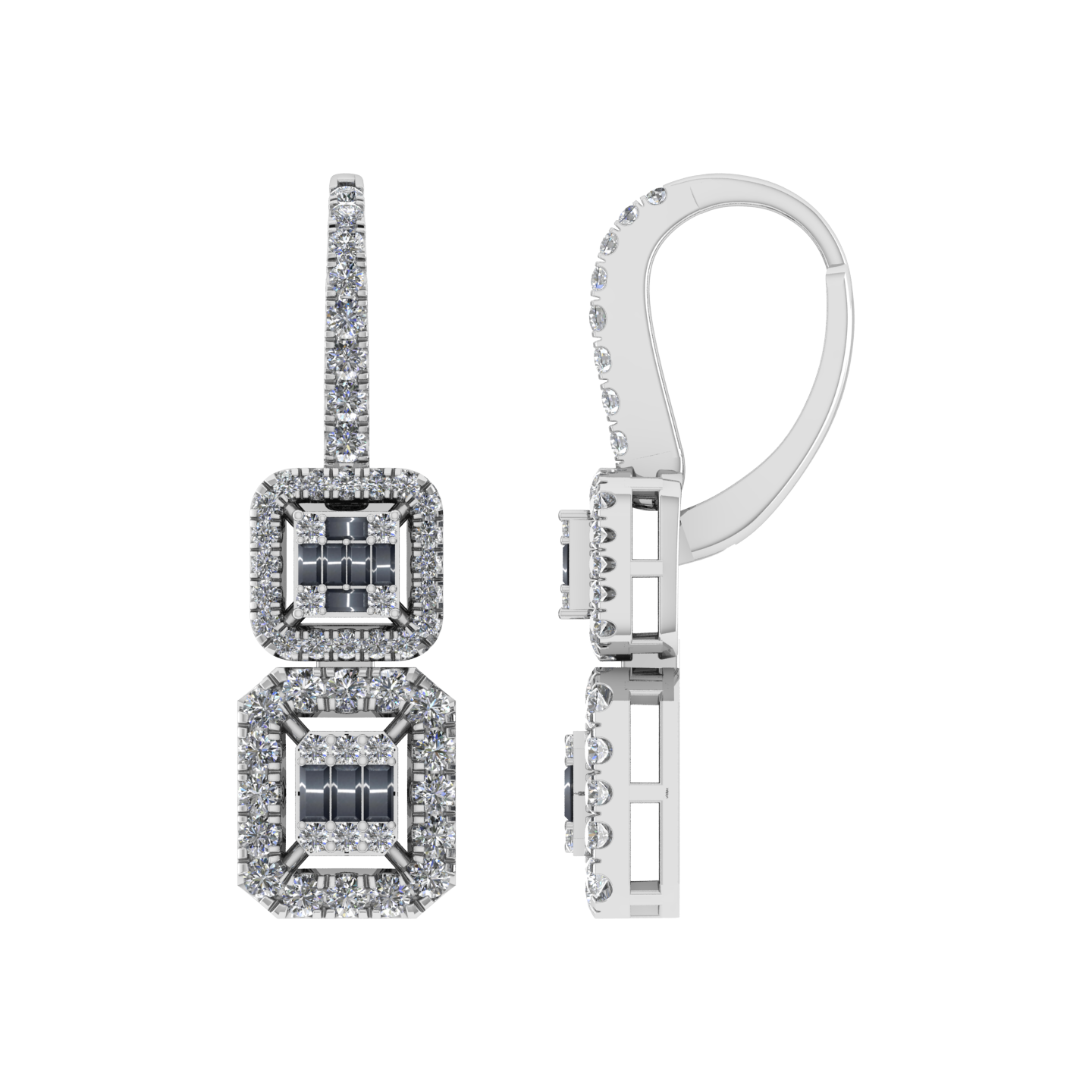 Classy Design Diamond  Earrings -JN030609-ER12