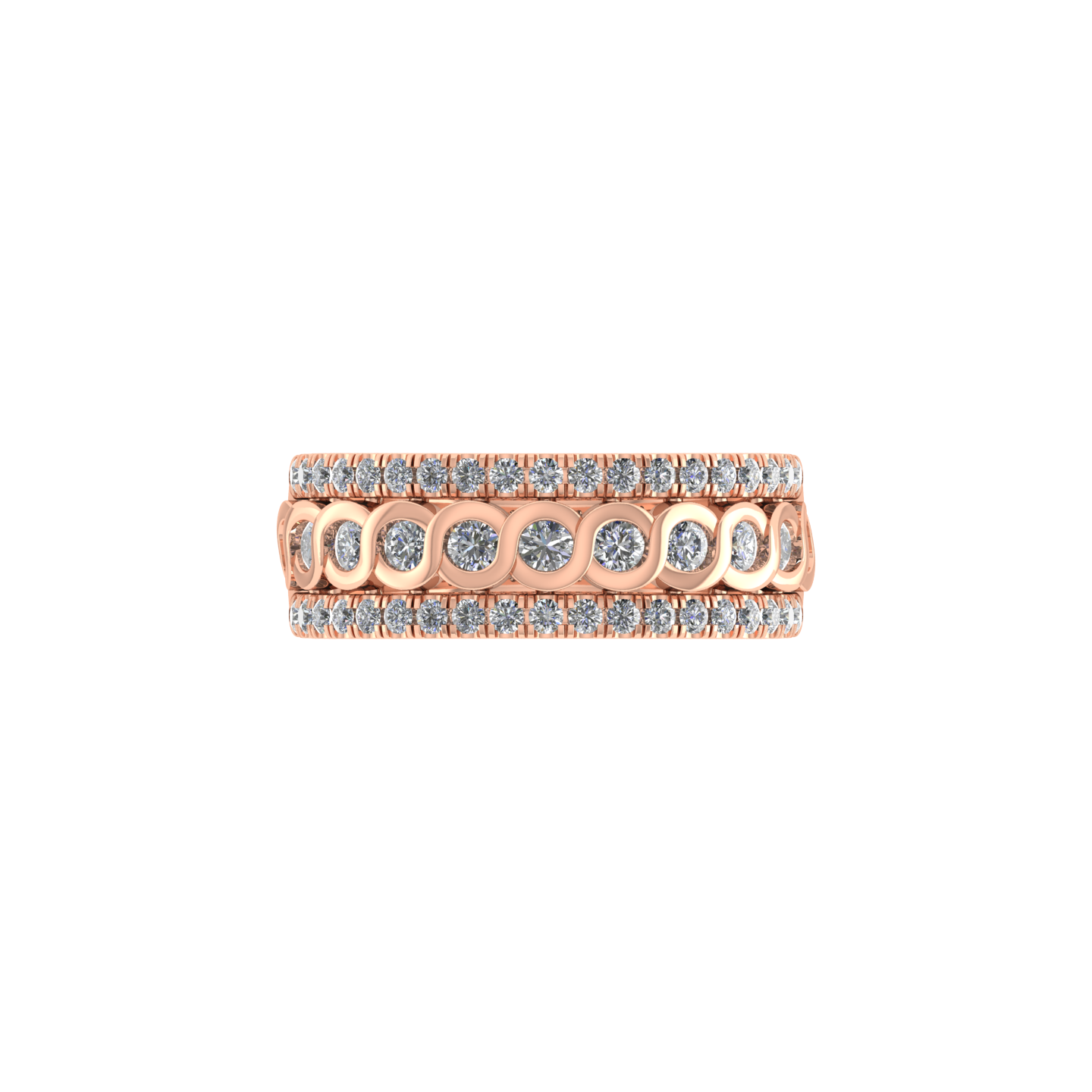 Beautiful 18K Gold Diamond Ring  - JN030609-R155