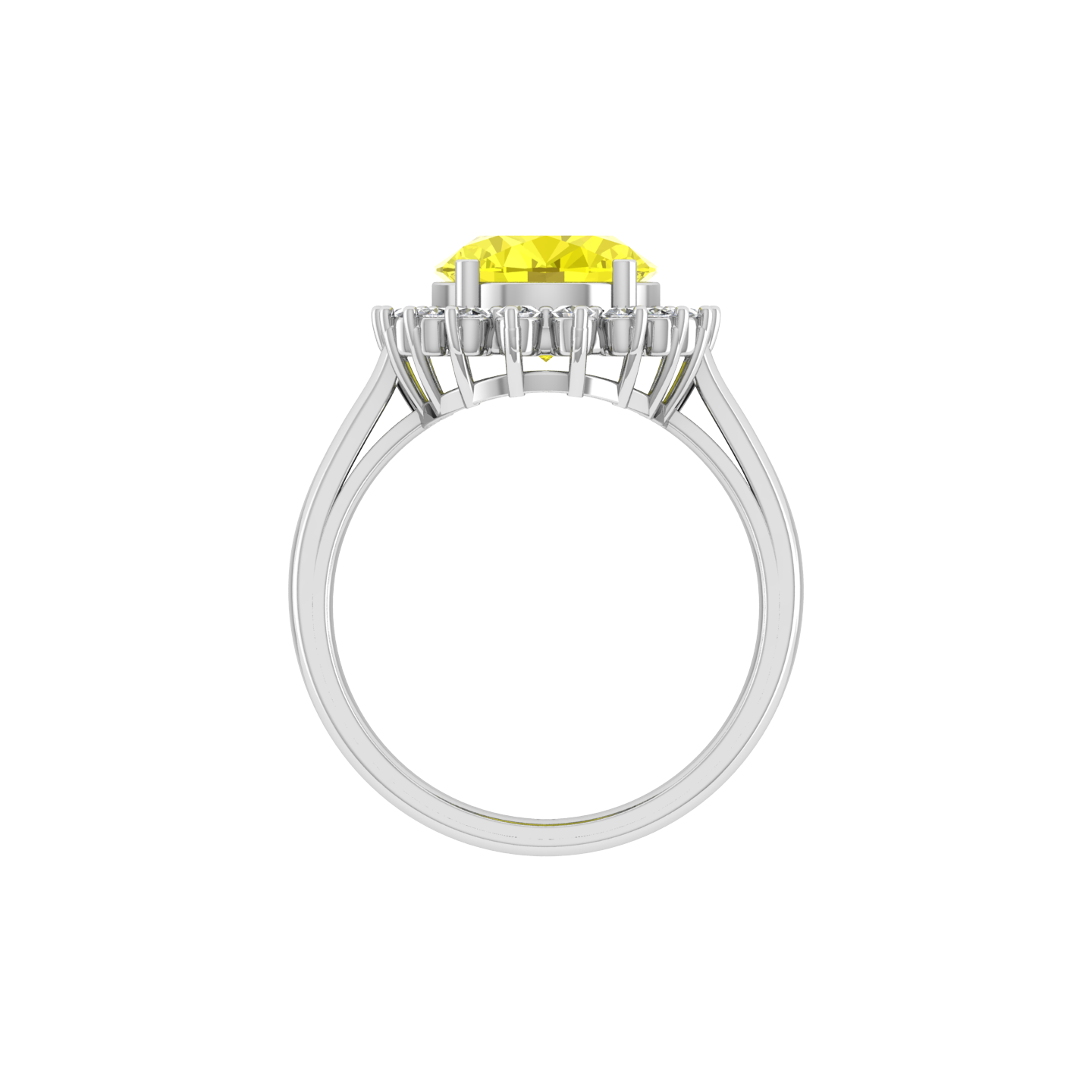 Royal Design 18K Gold Diamond Stud Ring  -  JN030609-R192