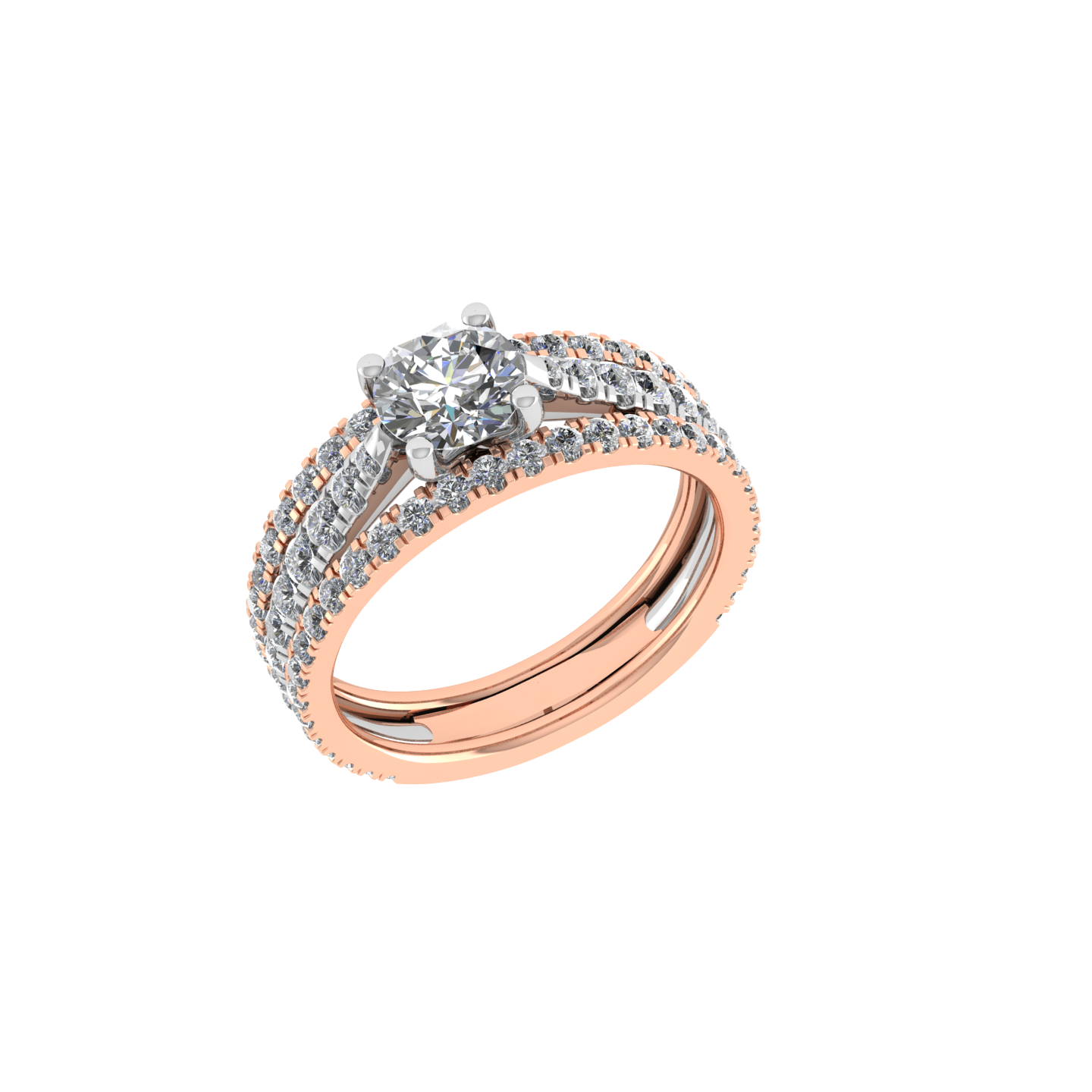 18K Gold Diamond Ring  -  JN030609-R186