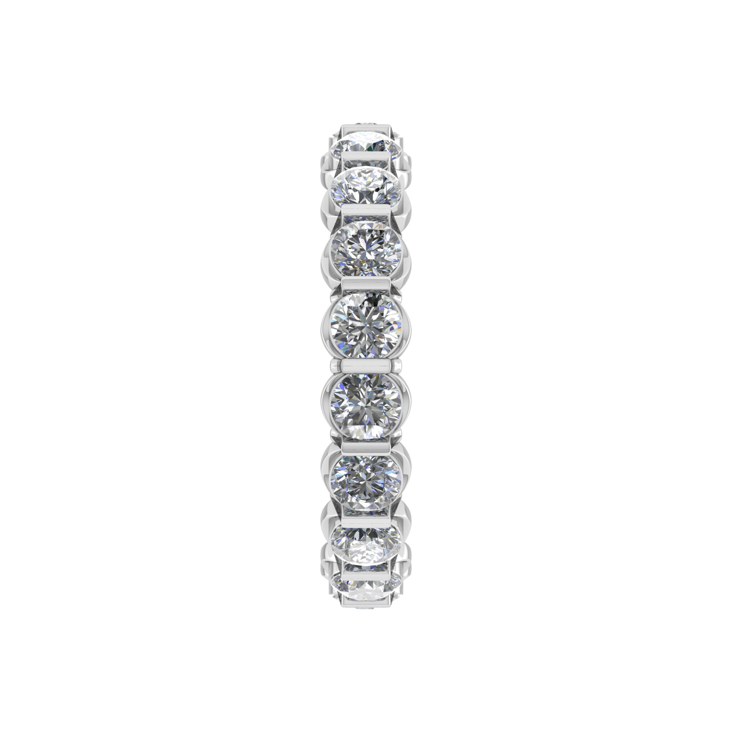 Beautiful 18K White Gold Diamond Wedding Ring  -  JN030609-R195