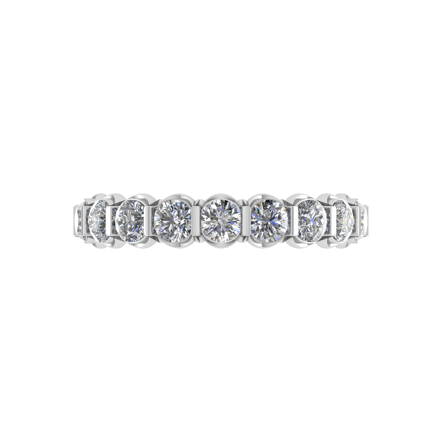 Beautiful 18K White Gold Diamond Wedding Ring  -  JN030609-R195