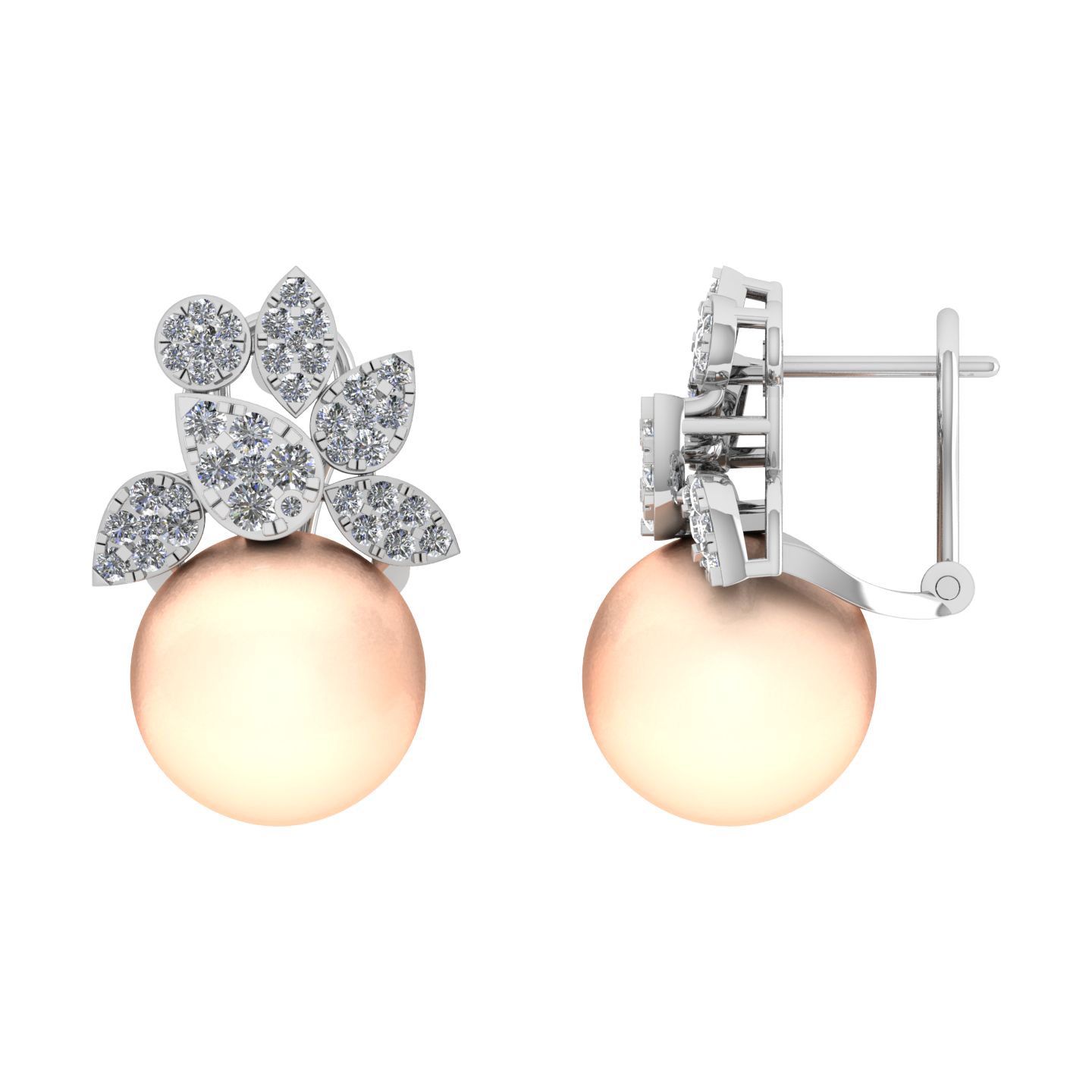 classic pearl diamond wedding earrings – a lonestar state of southern