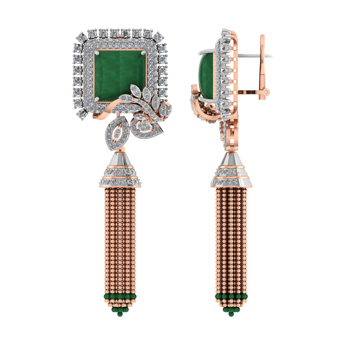 Elegant Designer Diamond Gold Earrings - JN030609-ER62