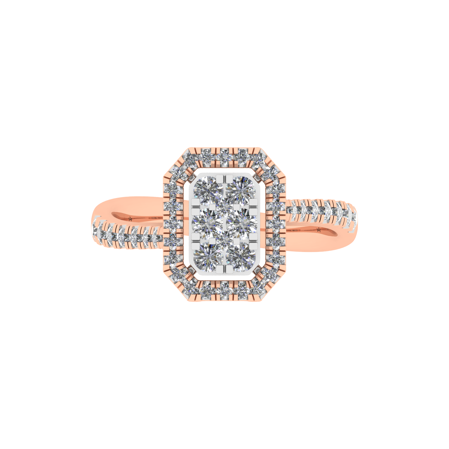 18K Rose Gold Diamond Ring  - JN030609-R100