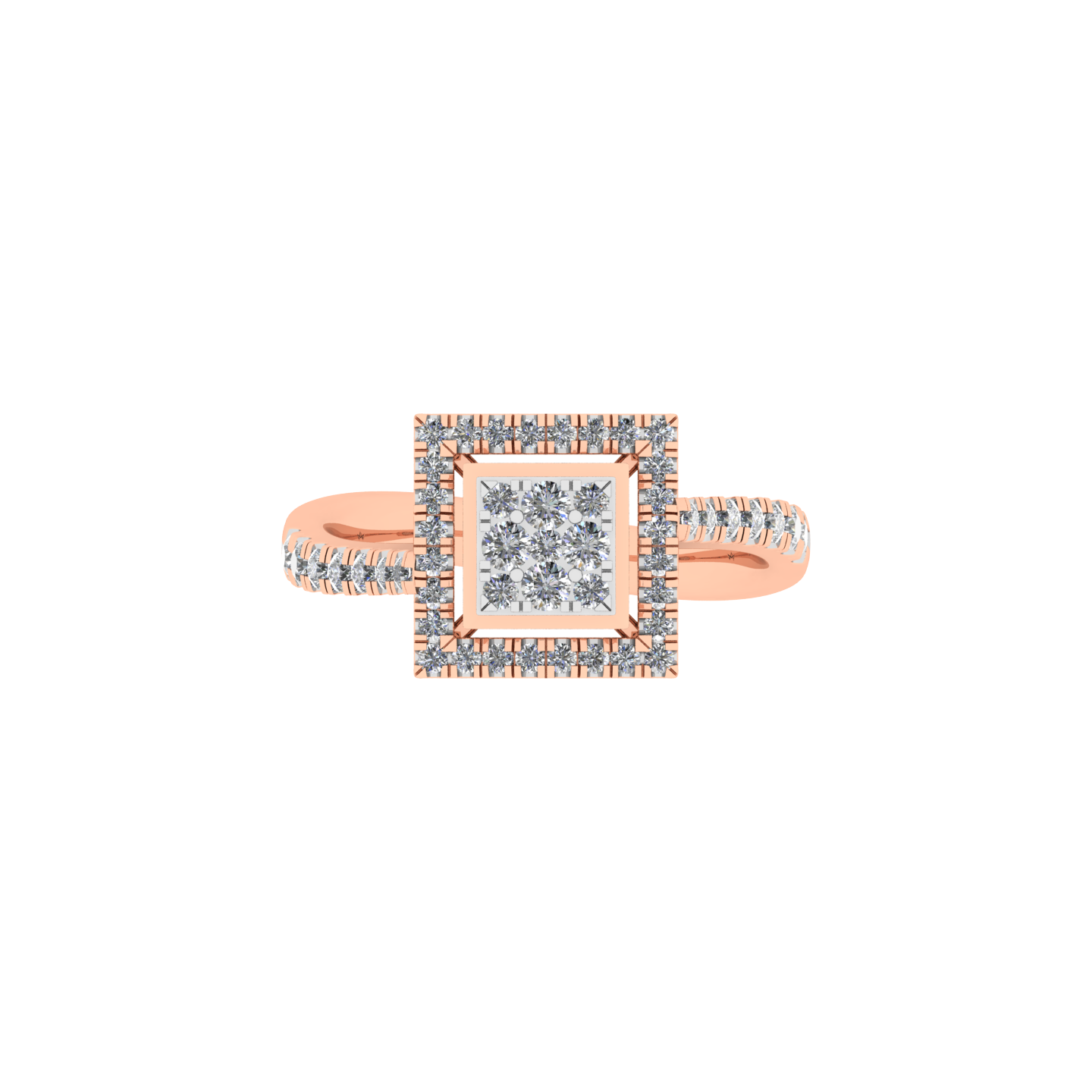 18K Rose Gold Diamond Ring  - JN030609-R100