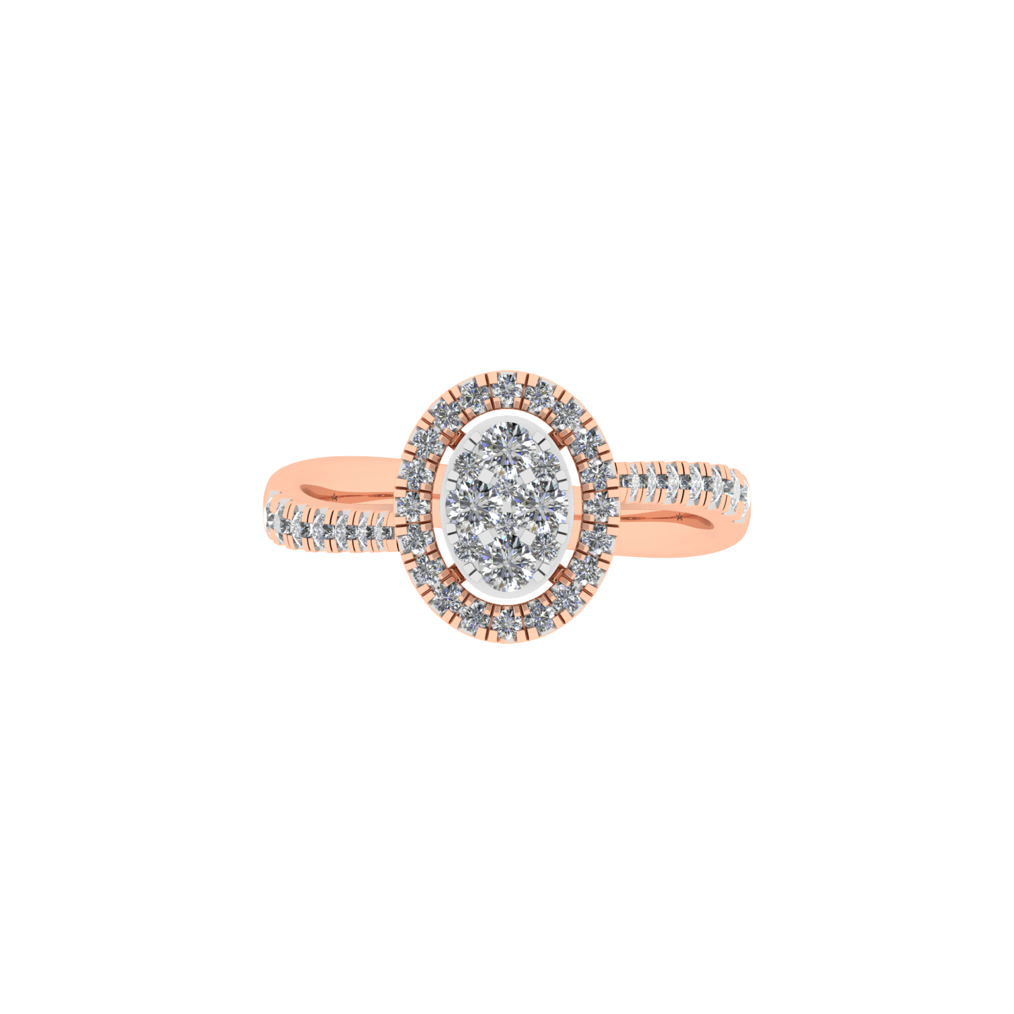 18K Rose Gold Diamond Ring  - JN030609-R100