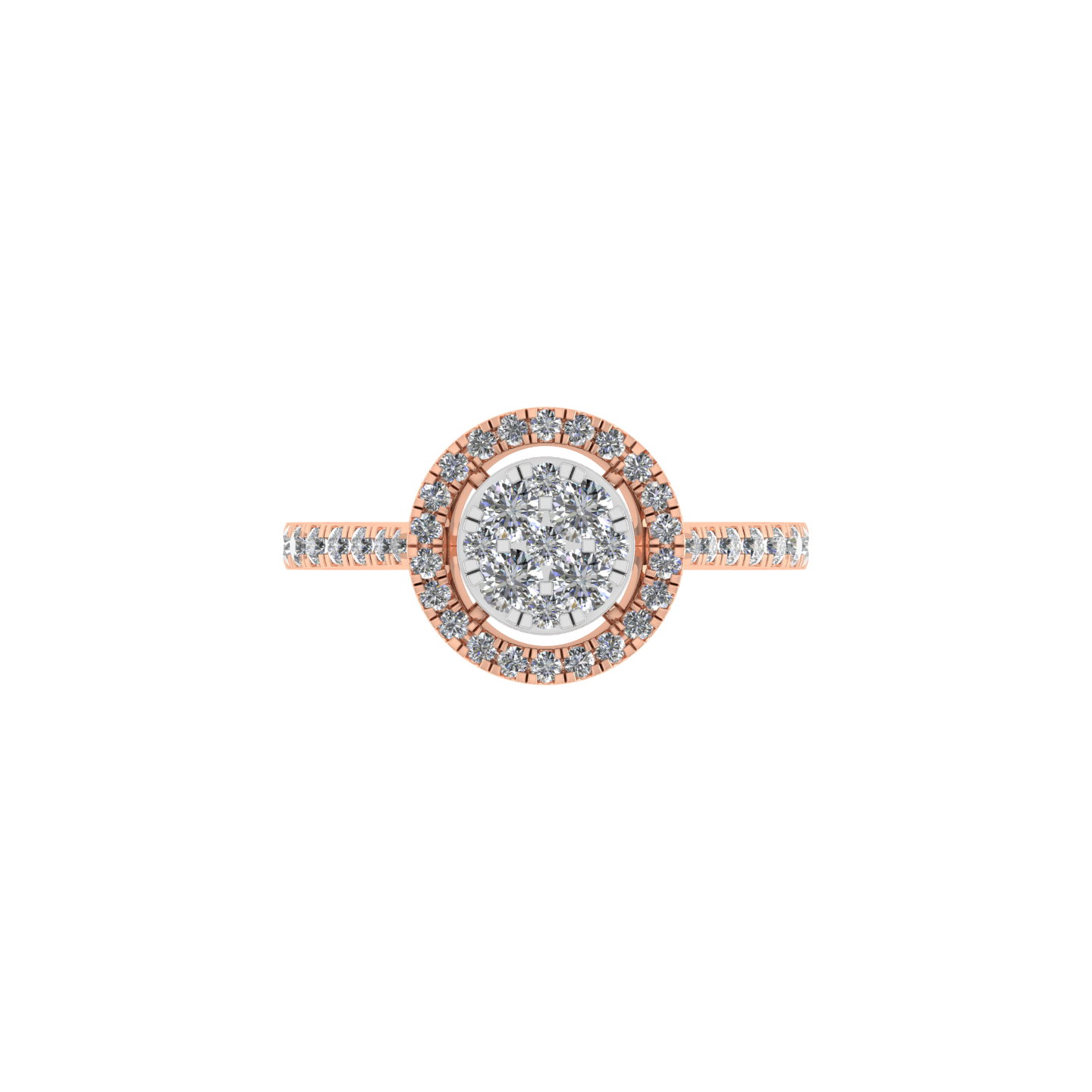 18K Rose Gold Diamond Ring  - JN030609-R100