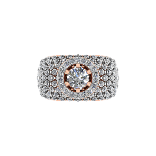 Beautiful 18K Rose Gold Diamond Ring  -  JN030609-R208