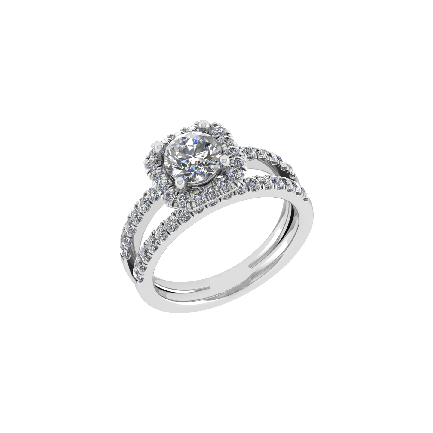 Elegant 18K White Gold Diamond Ring  -  JN030609-R118