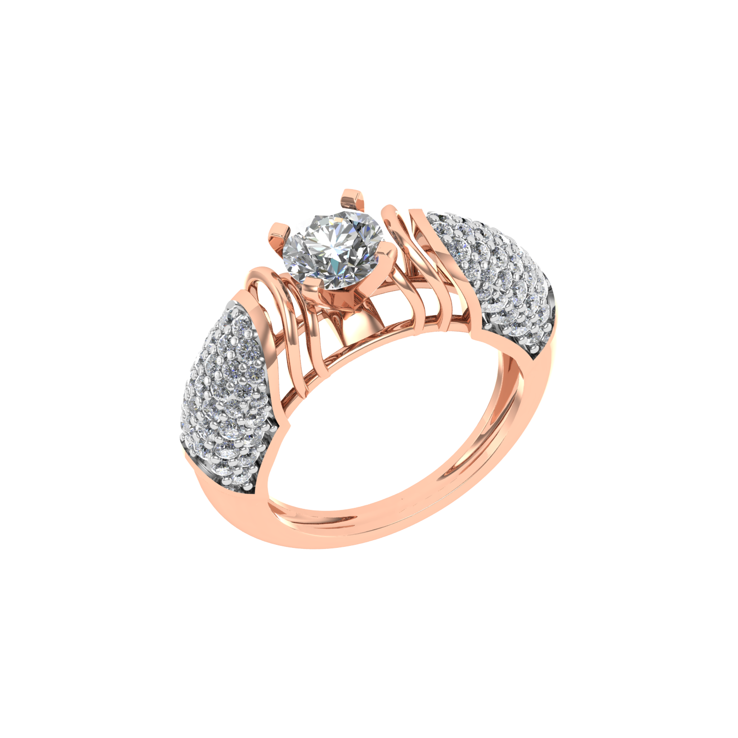 Beautiful 18K Gold Diamond Ring  - JN030609-R16