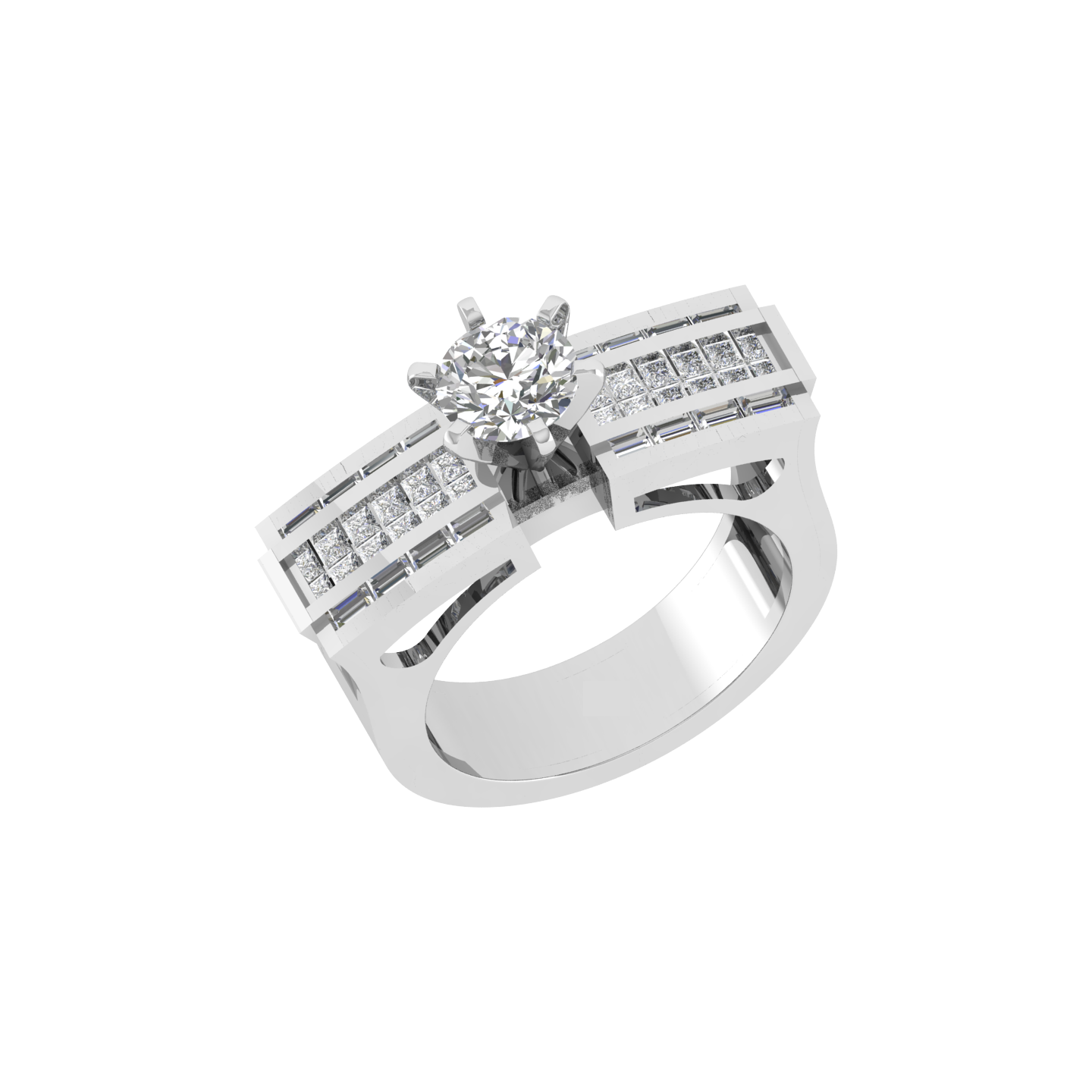 18K White Gold Diamond Ring  -  JN030609-R122