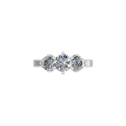 Sophisticated Design Beautiful 18K White Gold Diamond Ring  -  JN030609-R50