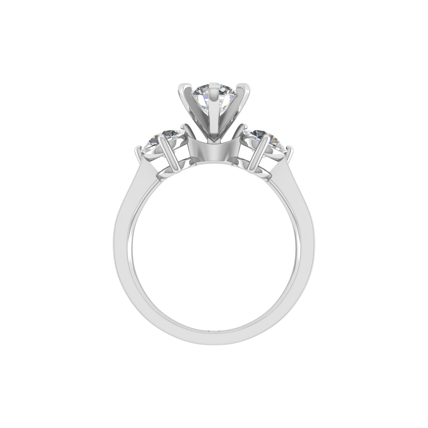 Sophisticated Design Beautiful 18K White Gold Diamond Ring  -  JN030609-R50