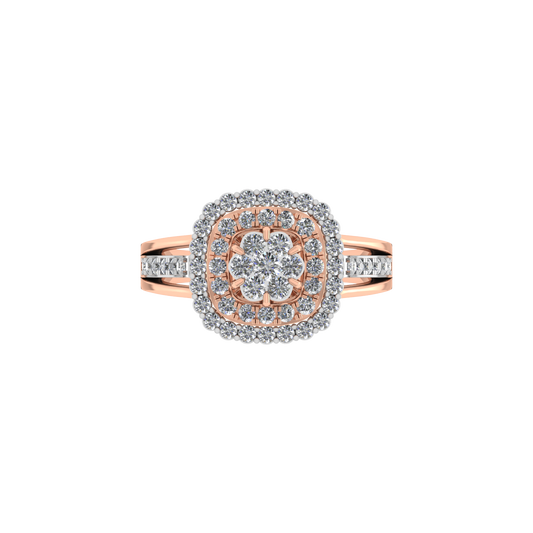 Beautiful 18K Gold Diamond Ring  -  JN030609-R54