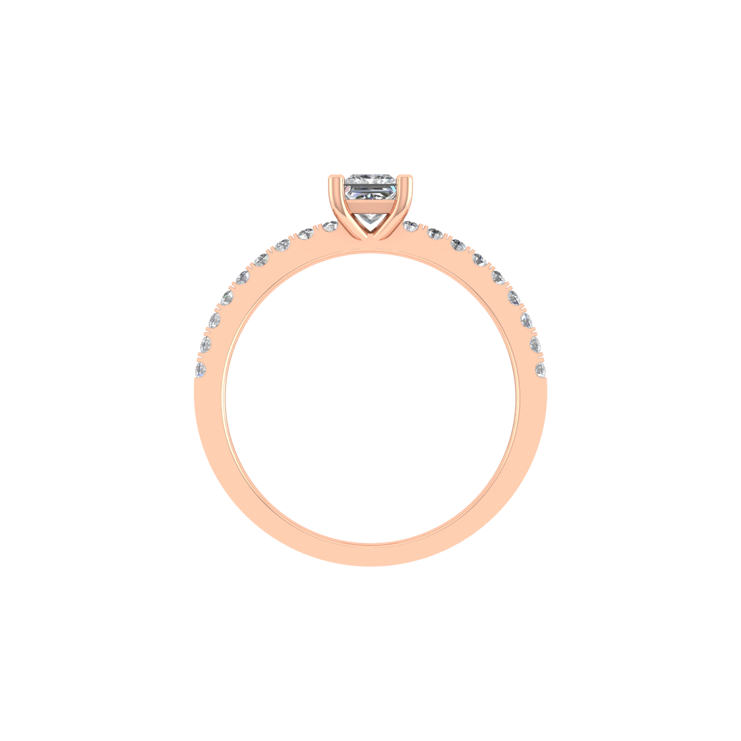 Beautiful 18K Rose Gold Diamond Ring  -  JN030609-R107