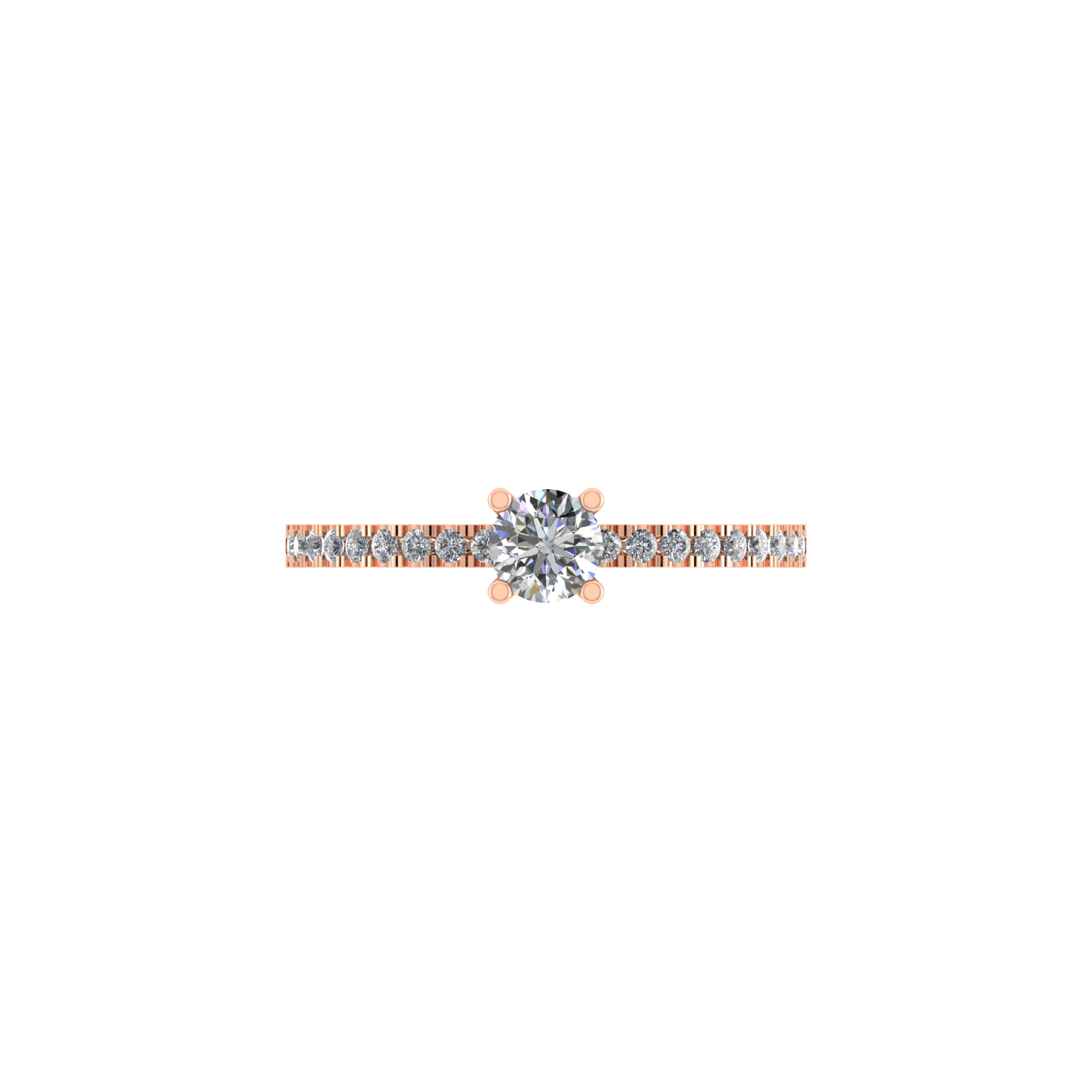 Beautiful 18K Rose Gold Diamond Ring  -  JN030609-R108