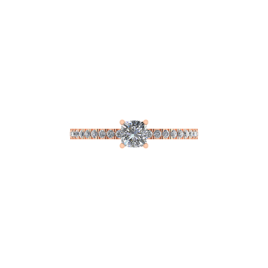 Beautiful 18K Rose Gold Diamond Ring  -  JN030609-R110